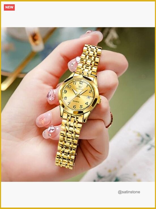Analog Quartz Stainless Steel Women\'s Watch with Date - Water Resistant Luminous main image 6